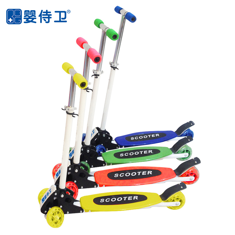 婴侍卫 动感金属三轮滑板车（黄色） QY-S036A